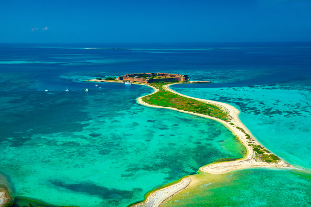 Aerial View of Dry Tortugas National Park