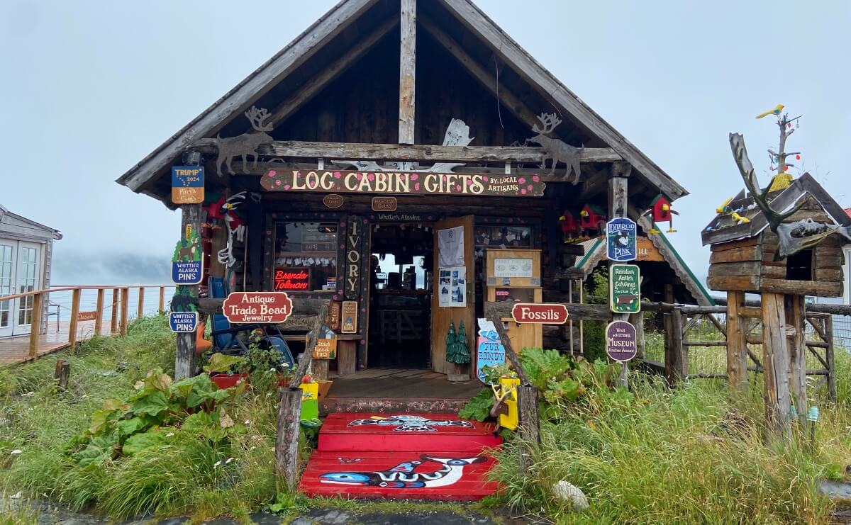 log cabin whittier alaska