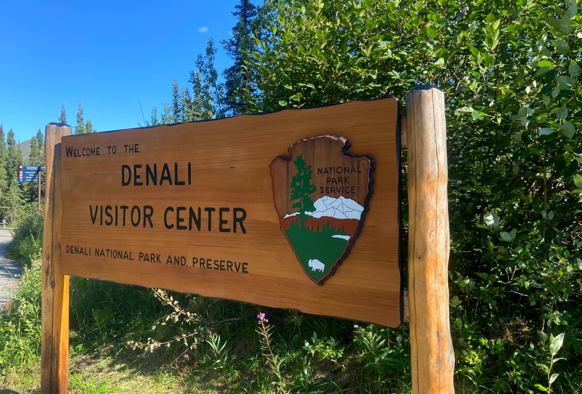 denali visitor center sign 1 17 Amazing Free Things to do in Denali National Park