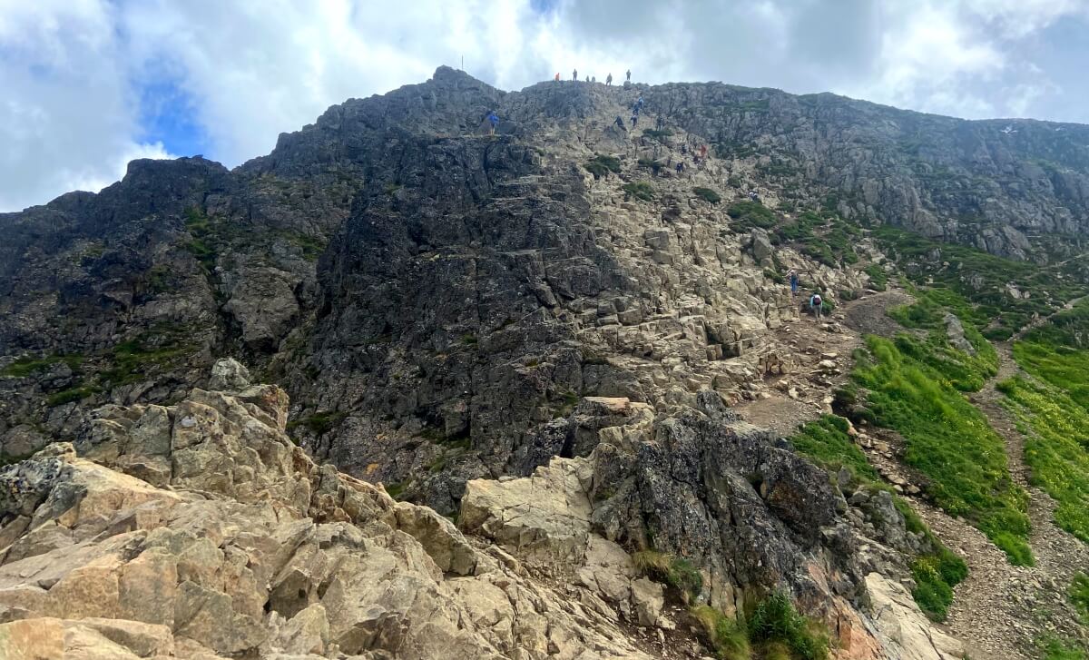 mountain wall in flattop hike