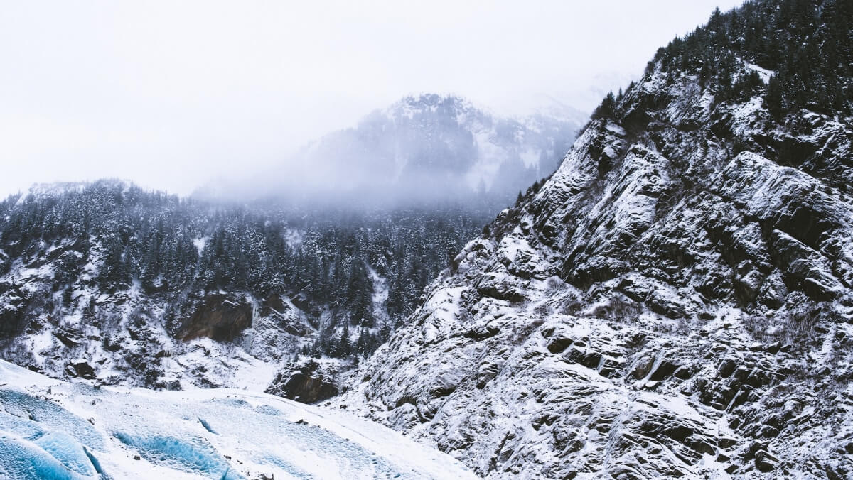 winter landscape in alaska